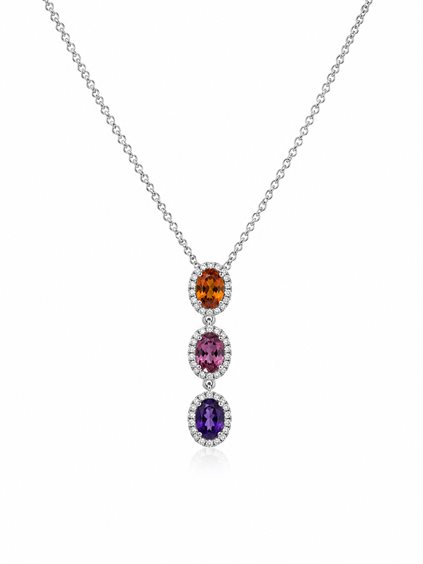 Necklace Cianfrone Gioielli Woman in Gold Ametista COOR-35-198 - COOR-35-198